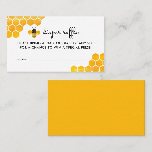 Kleine Honigbienen-Duschkabine Begleitkarte (Vorne/Hinten)