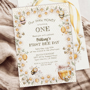 Kleine Honigwabe wird eins Bienen-Gänseblümchen 1. Einladung