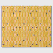 Kleine Honigwabenrübe Bienenstöcke Geometric Hexag Geschenkpapier (Flach)