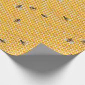 Kleine Honigwabenrübe Bienenstöcke Geometric Hexag Geschenkpapier (Ecke)
