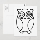 Kleine Hoot Postkarte (Vorne/Hinten)