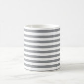 Kleine horizontale Graustreifen Kaffeetasse (Mittel)