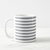 Kleine horizontale Graustreifen Kaffeetasse (Links)