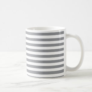 Kleine horizontale Graustreifen Kaffeetasse