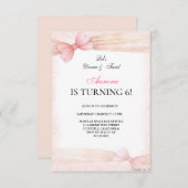 Kleine Hübsche Ballerinas Ballett Geburtstagsparty Einladung (Vorne/Hinten)