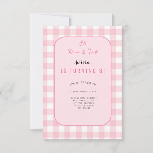 Kleine Hübsche Ballerinas Ballett Geburtstagsparty Einladung (Vorderseite)