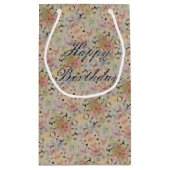 Kleine Hübsche Flower Birthday Geschenktüte (Rückseite)