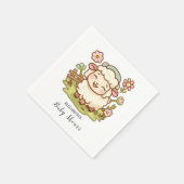 Kleine Hübsche Schafspuffel Serviette (Ecke)