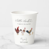 Kleine Hühnerhahn mit HühnerBaby-Dusche Pappbecher (Vorderseite)