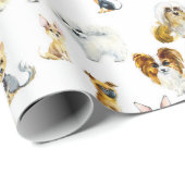 Kleine Hunde Geschenkpapier (Rolleneckpunkt)
