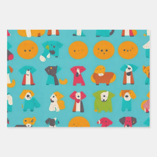 Kleine Hunde Geschenkpapier Set