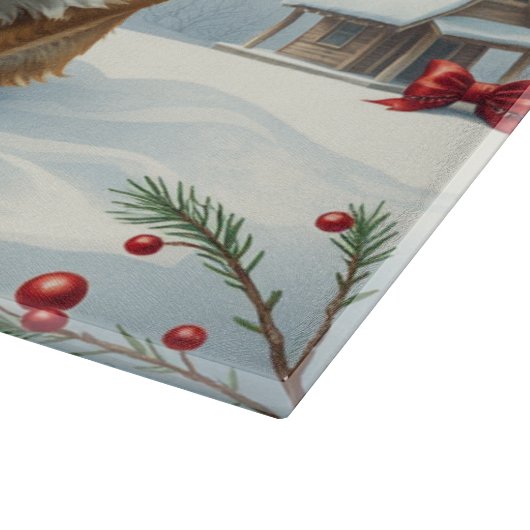 Kleine Hunde in Preppy Winter Attraktion und Hat W Schneidebrett (Ecke)