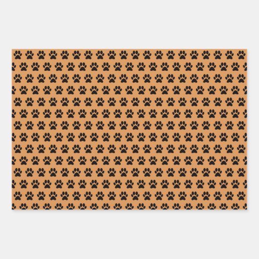 Kleine Hunde und Pad Print Wrapping Paper Set Geschenkpapier Set (Vorderseite 3)