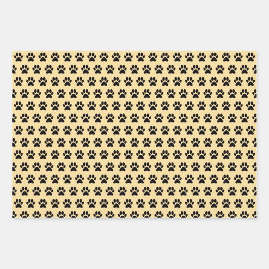 Kleine Hunde und Pad Print Wrapping Paper Set Geschenkpapier Set (Vorderseite 2)