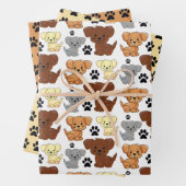 Kleine Hunde und Pad Print Wrapping Paper Set Geschenkpapier Set (Beispiel)