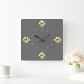 Kleine Hundeklappen Quadratische Wanduhr (Zuhause)