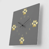 Kleine Hundeklappen Quadratische Wanduhr (Winkel)