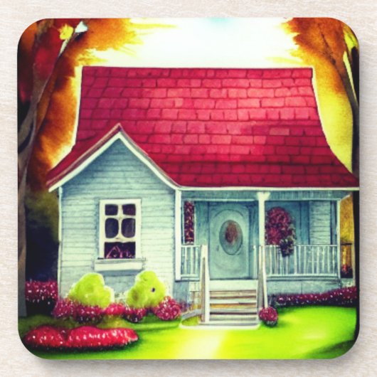 Kleine Hütte Getränkeuntersetzer (Vorderseite)