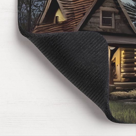 Kleine Hütte im Mondschein Mousepad (Ecke)