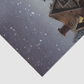 Kleine Hütte im Mondschein Seidenpapier (Ausschnitt)