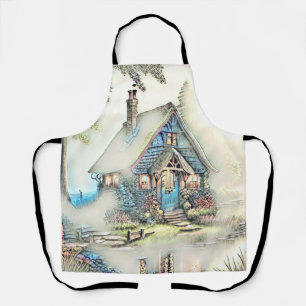 Kleine Hütte im Wald - bezaubernde Flucht Schürze