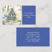 Kleine Hütte im Wald - bezaubernde Flucht Visitenkarte (Vorne/Hinten)