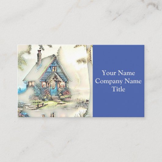 Kleine Hütte im Wald - bezaubernde Flucht Visitenkarte (Vorderseite)