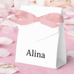 Kleine Hütte mit rosa Band 7,62 cm x 3,81 cm x 8,2 Geschenkschachtel