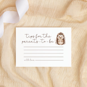 Kleine Igel-Eltern-Tipp-Baby-Shower-Karte Mitteilungskarte