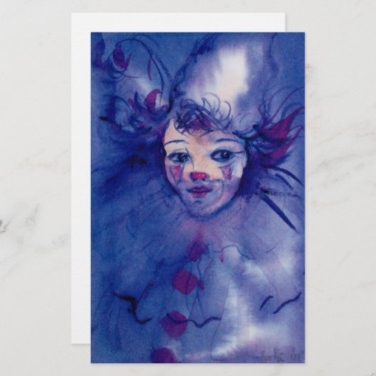 KLEINE IN LILA/Venezianischen Karnevalssichtern Briefpapier (Vorne/Hinten)