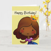 kleine, individuell anpassbare Geburtstagskarte Karte (Gelbe Blume)