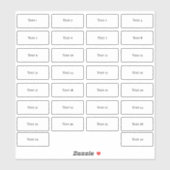 Kleine individuelle Textzeichen Aufkleber (Blatt)