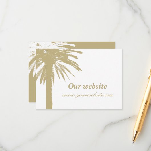 Kleine intime Hochzeitskarten für den Strand Begleitkarte (Vorderseite/Rückseite Beispiel)