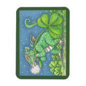 KLEINE IRISH DRAGON Fantasy MAGNET Green (Vertikal)
