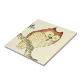 Kleine japanische Eule Fliese (Seite)