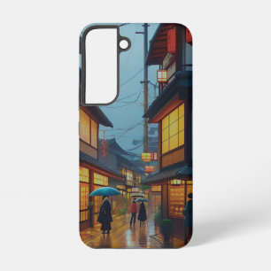 Kleine japanische Regenstraße  Samsung Galaxy Hülle