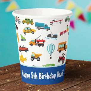 Kleine junge Autos Muster Kinderspiel Geburtstag Pappbecher