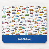 Kleine Junge Dinge, die Auto Kid bewegen Mousepad (Vorne)