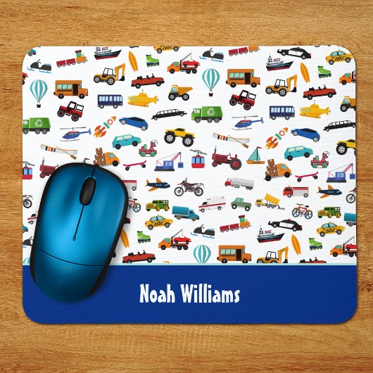 Kleine Junge Dinge, die Auto Kid bewegen Mousepad