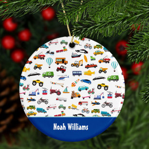 Kleine Junge Dinge, die Auto-Weihnachten bewegen Keramik Ornament