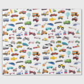 Kleine Junge Dinge, die Autos bewegen Kid Geschenkpapier (Flach)