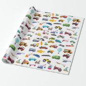 Kleine Junge Dinge, die Autos bewegen Kid Geschenkpapier (Ungerollt)