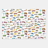 Kleine Junge Dinge, die Autos bewegen Kid Geschenkpapier Set (Vorderseite 2)