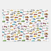 Kleine Junge Dinge, die Autos bewegen Kid Geschenkpapier Set (Vorderseite)