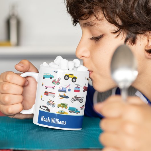 Kleine Junge Dinge, die Autos bewegen Kid Kaffeetasse