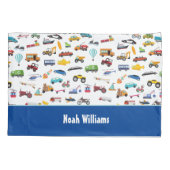 Kleine Junge Dinge, die Autos bewegen Kid Kissenbezug (Rückseite)