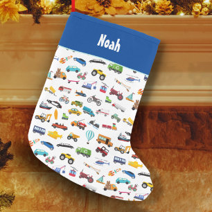 Kleine Junge Dinge, die Autos bewegen Kid Kleiner Weihnachtsstrumpf