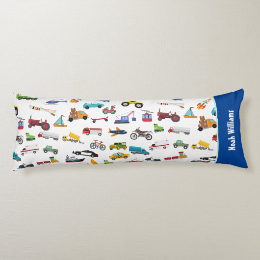 Kleine Junge Dinge, die Autos bewegen Kid Seitenschläferkissen (Rückseite)