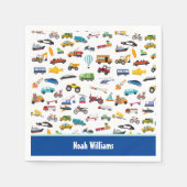 Kleine Junge Dinge, die Autos bewegen Kid Serviette (Vorderseite)