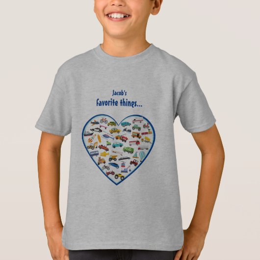 Kleine Junge Dinge, die Autos bewegen Kid T-Shirt (Vorderseite)